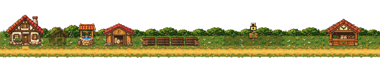 Green Valley, a farm strip at the bottom of an illustrated desktop.